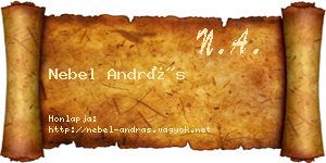 Nebel András névjegykártya